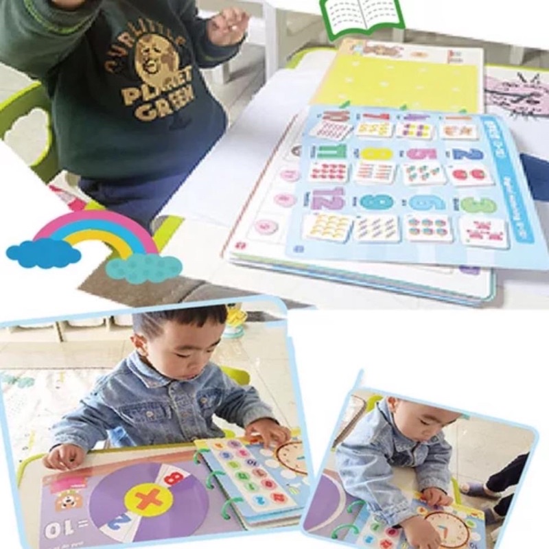 Học liệu Toán học thông minh đầu đời cho bé Mathematics Quiet Book,Học liệu bóc dán Montessori, Sách Bóc Dán Toán