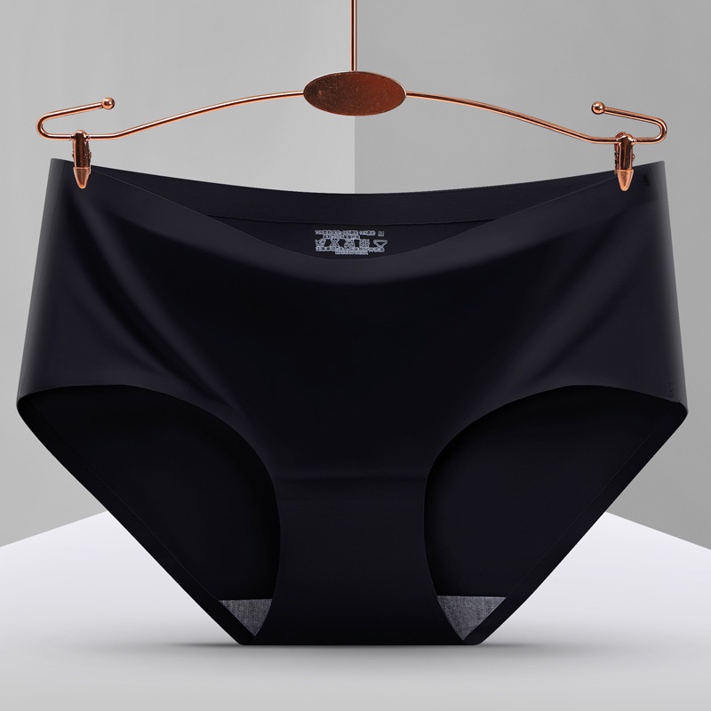 Quần Lót Lụa Không Đường May Màu Sắc Trơn Quyến Rũ Thoáng Khí Cho Nữ