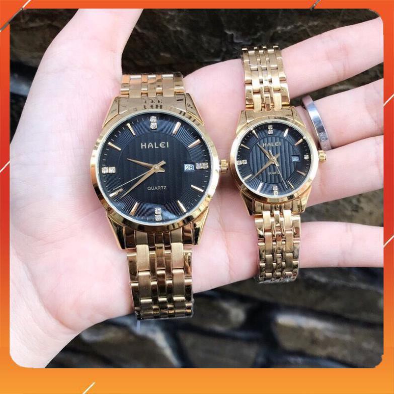 [Gía Sỉ] Đồng hồ cặp nam nữ chính hãng hiệu HALEI (tặng hộp , pin và phụ kiện thâu dây)