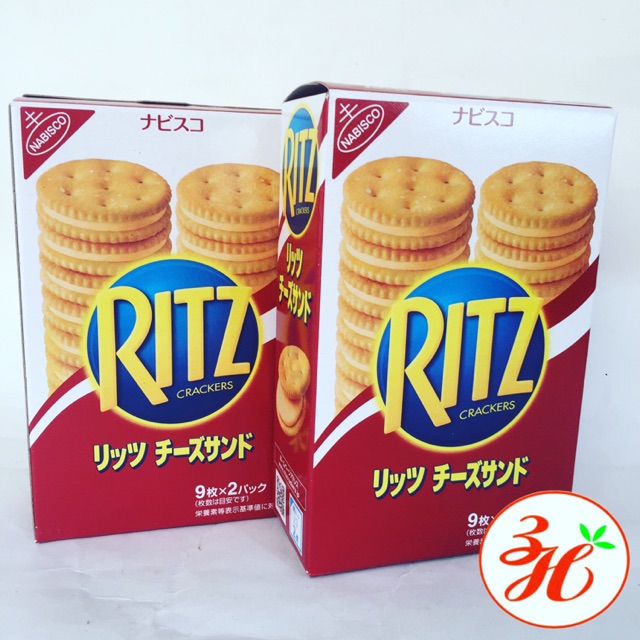 Bánh Ritz Cracker nhân kem phomai date T12/22 Nhật Bản