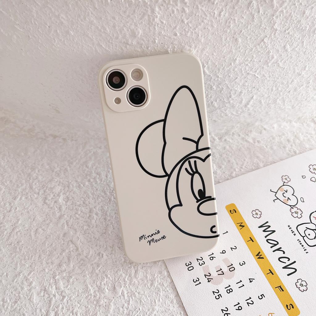Ốp Điện Thoại In Hình Chuột Mickey Minnie Cho iPhone 13promax 12 11 7Plus X XR XSMax 8 7