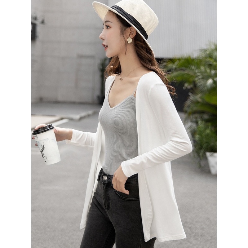 Áo khoác cardigan tay dài size lớn thanh lịch thời trang dành cho nữ