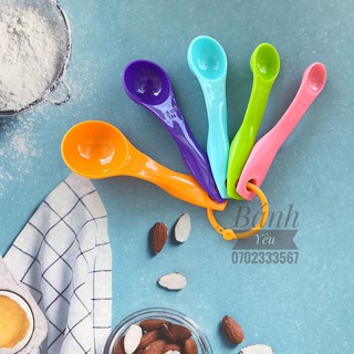 Bộ muỗng đo lường nhựa nhỏ dụng cụ làm bánh- DC68