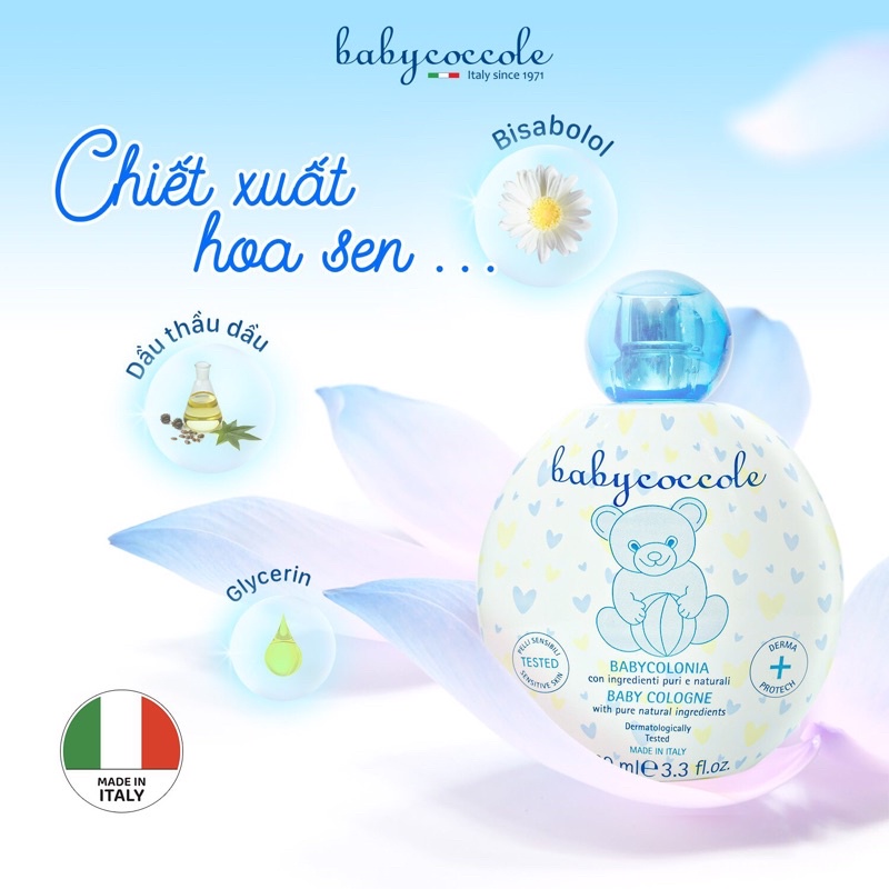 Nước Hoa cho Bé Babycoccole 0M+ Chiết Xuất Hoa Sen