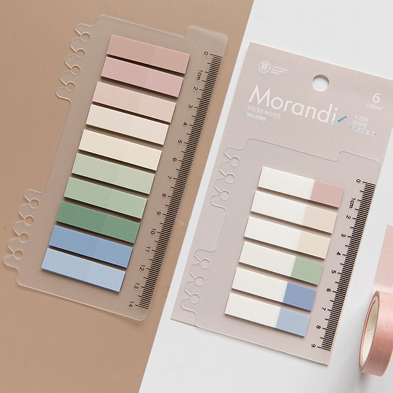 Set 60 / 120 / 200 tờ giấy dán đánh dấu trang sách màu sắc ngọt ngào dễ thương