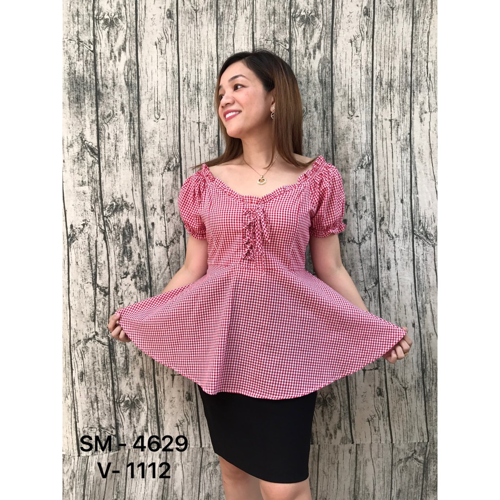 SALE Áo BIG SIZE peplum dây rút 4629