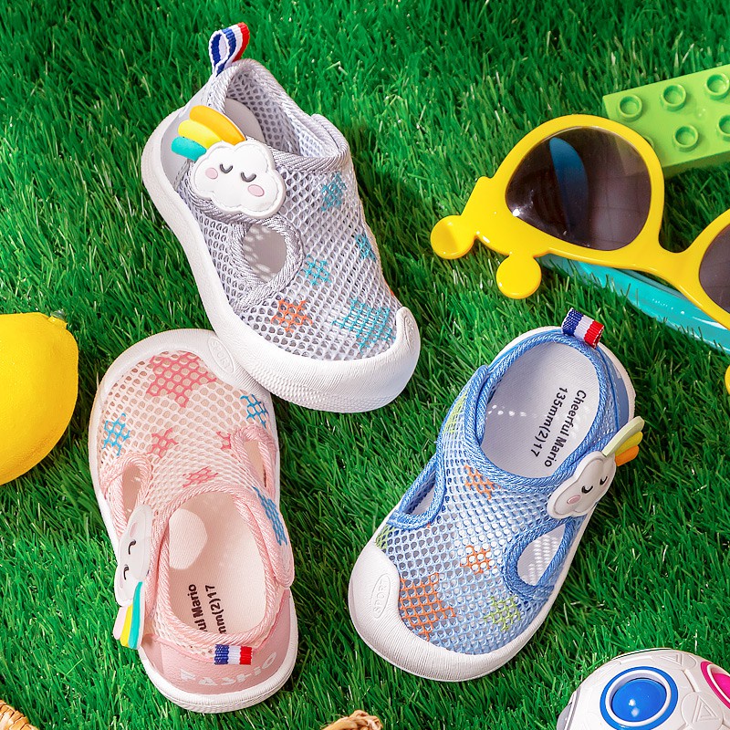 Giày sandal CHEERFUL MARIO đế mềm chống trơn trượt đi biển mùa hè 2022 cho trẻ em từ 1-12 tuổi