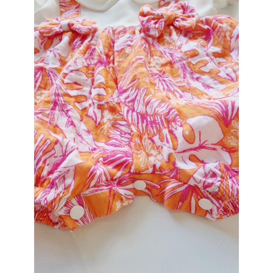 Bodysuit bé gái hoạ tiết lá [TẶNG KÈM băng đô]Su Shop-body lá đỏ