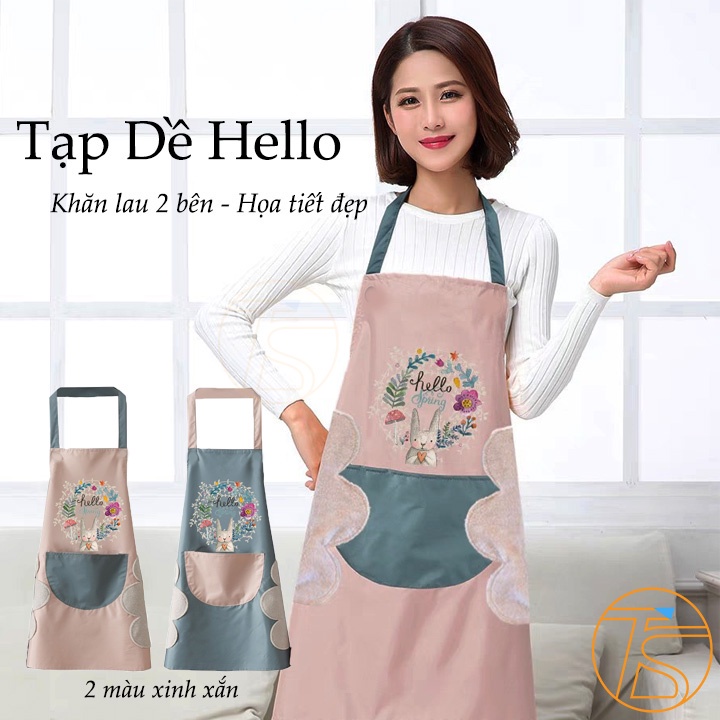 Tạp Dề Thỏ Hello Chống Thấm Nước