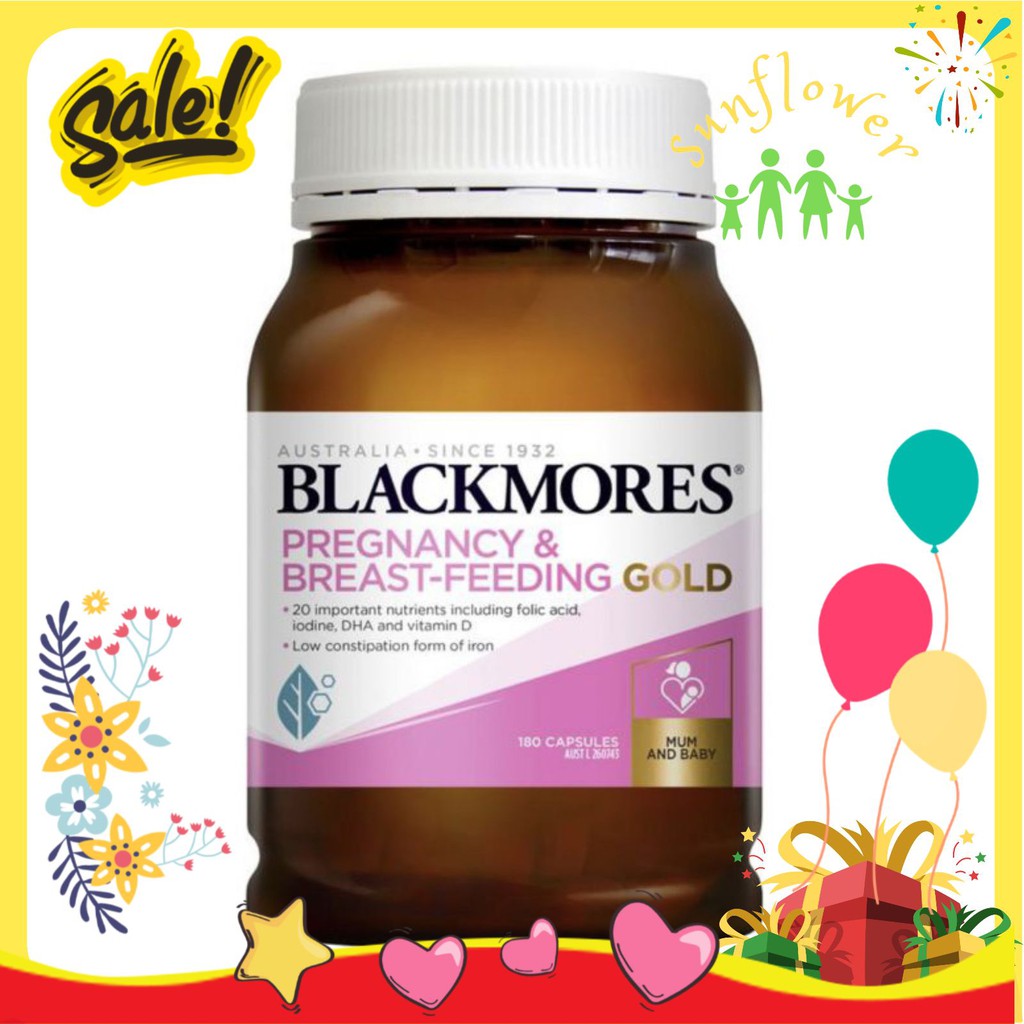 Vitamin tổng hợp Bà Bầu Blackmores Pregnancy And Breast-Feeding Gold - 180 Viên