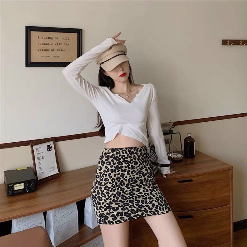 áo kiểu tay dài thun bozip cổ khoét v xinh ảnh thật nehs