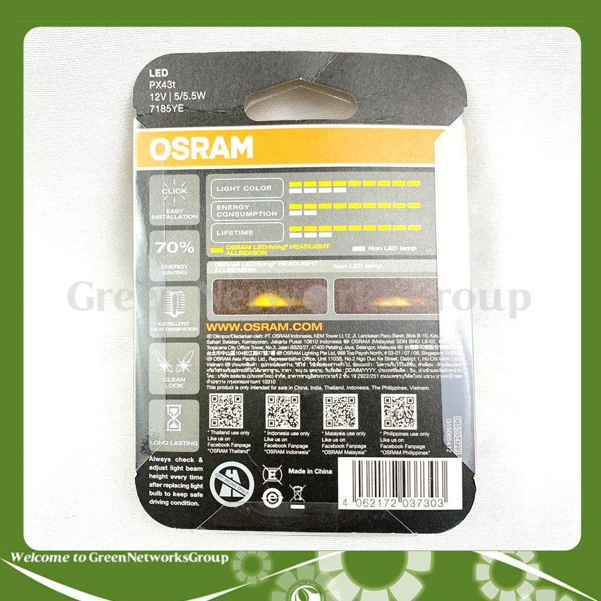 Đèn pha LED OSRAM HS1 chân H4 8 tim Greennetworks