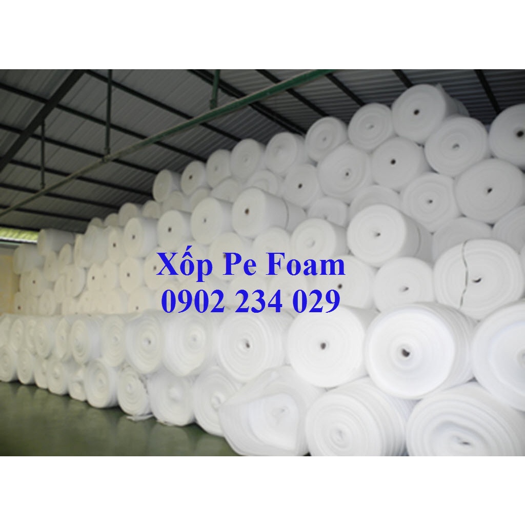 Cuộn Pe Foam Dày 2mm/ 2ly Khổ Cao 1,05m Hàng Chuẩn