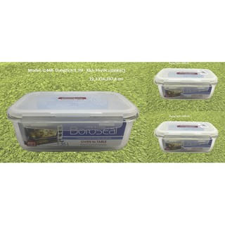 Hộp thủy tinh chữ nhật lock&lock clear llg448 1.35l&430ml