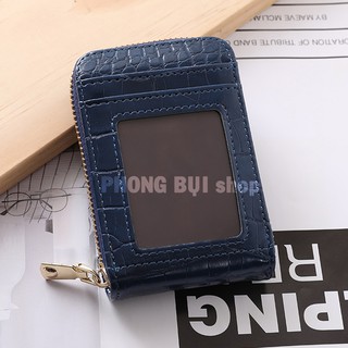 Ví Thẻ Da Rắn Cao Cấp Bóp Mini Đựng Thẻ, Nhiều Khe Đựng Thẻ, Ví Nam Nữ Đều Dùng Được