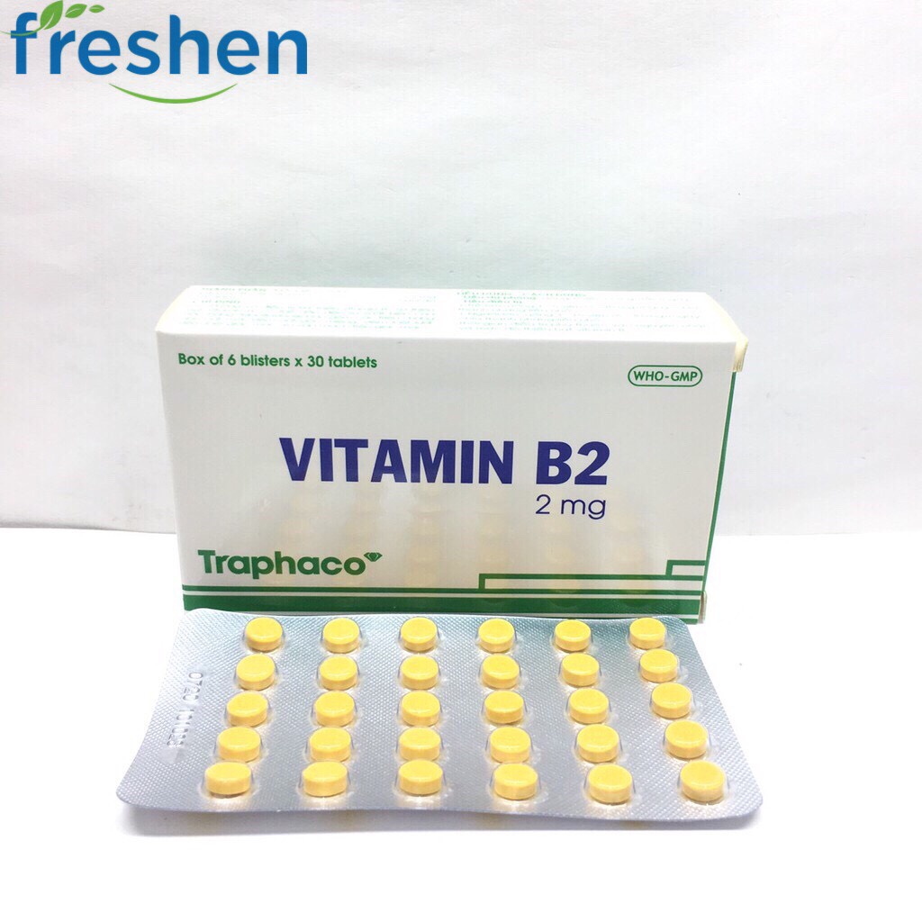 Vitamin B2 2mg Traphaco hộp 6 vỉ x 30 viên