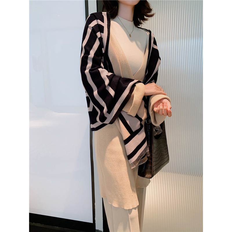 Khăn Quàng Cổ Mùa Đông Cashmere cho nam và nữ đẹp phong cách thời trang Châu Âu