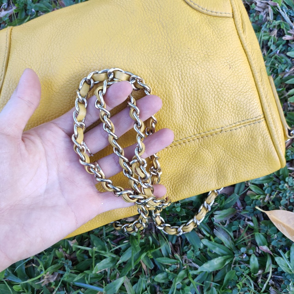 Túi đeo chéo da thật secondhand Đồ Si Bon TD105