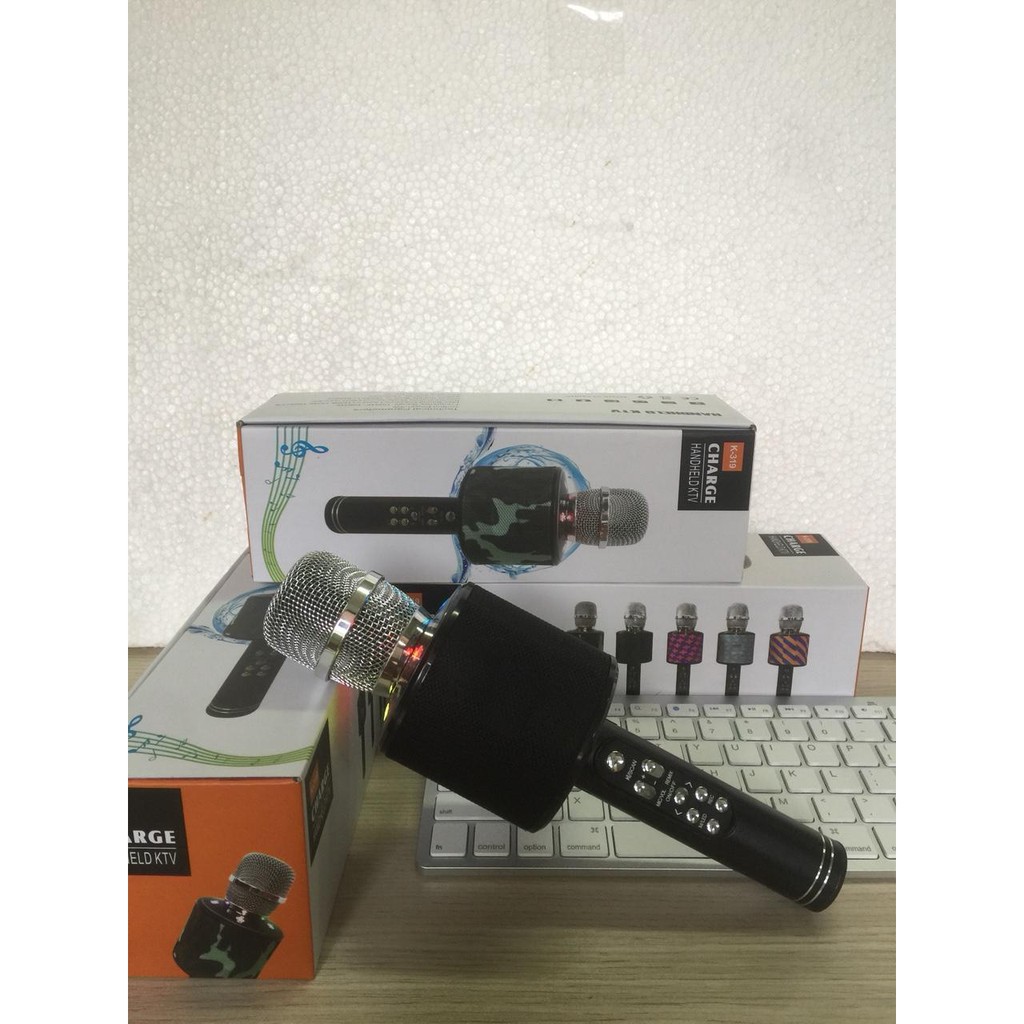 Micro bluetooth karaoke handheld KTV K-319 - âm thanh cực chuẩn