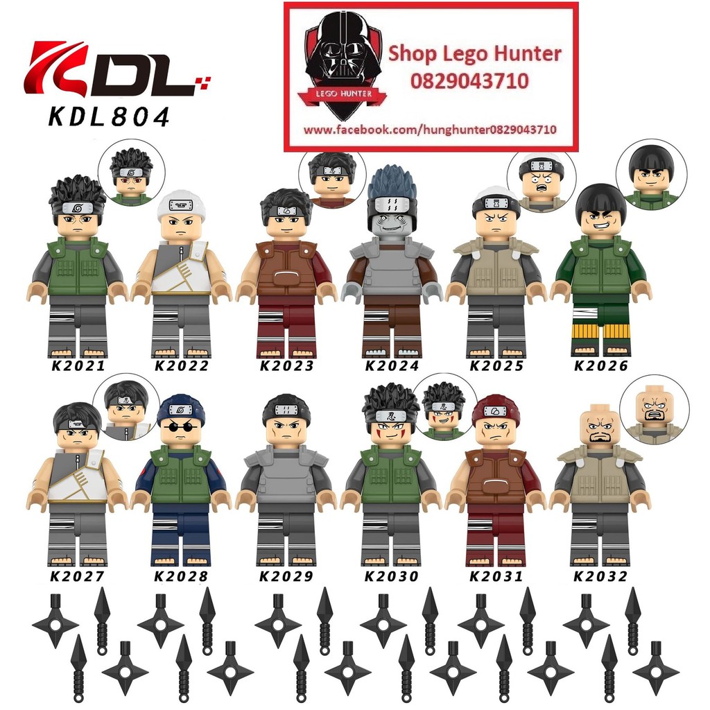 KDL 804 Minifigures Naruto akatsuki with new Armor 12 nhân vật Anime Naruto mặc áo giáp bán lẻ