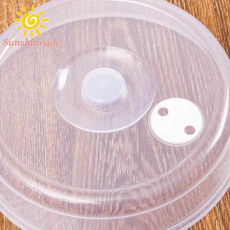 Transparent Clear Microwave Plate Cover Food Dish Lid Ventilated Steam Vent Kitchen Cooking