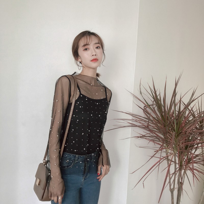 ÁO LƯỚI ĐÍNH CƯỜM ULZZANG