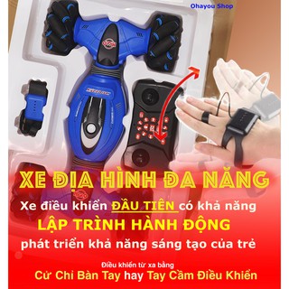 📢 Xe điều khiển từ xa vượt địa hình – xoay 360 độ – điều khiển bằng Cử Chỉ Bàn Tay – Lập trình hành động 😎