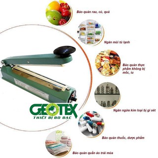 Máy Hàn Miệng Túi Vistron 200mm Vỏ Sắt Xanh