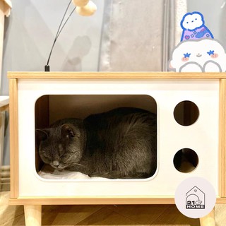 21Home Nhà gỗ cho mèo hình Tivi