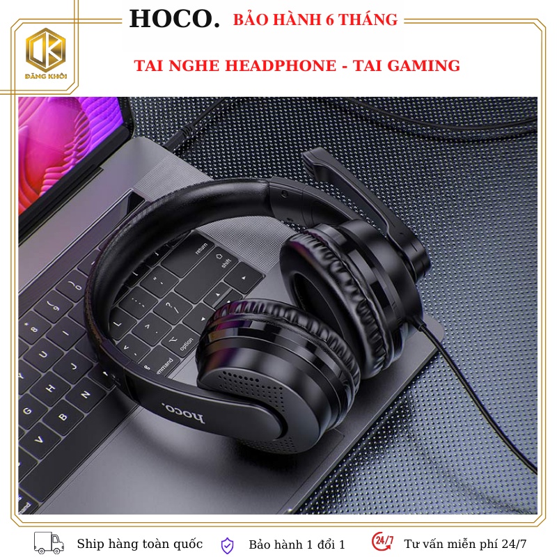Tai nghe gaming có dây chụp tai Hoco W103✔️ cực chất, giá cực yêu thương cho tai nghe gaming âm thanh siêu ấm