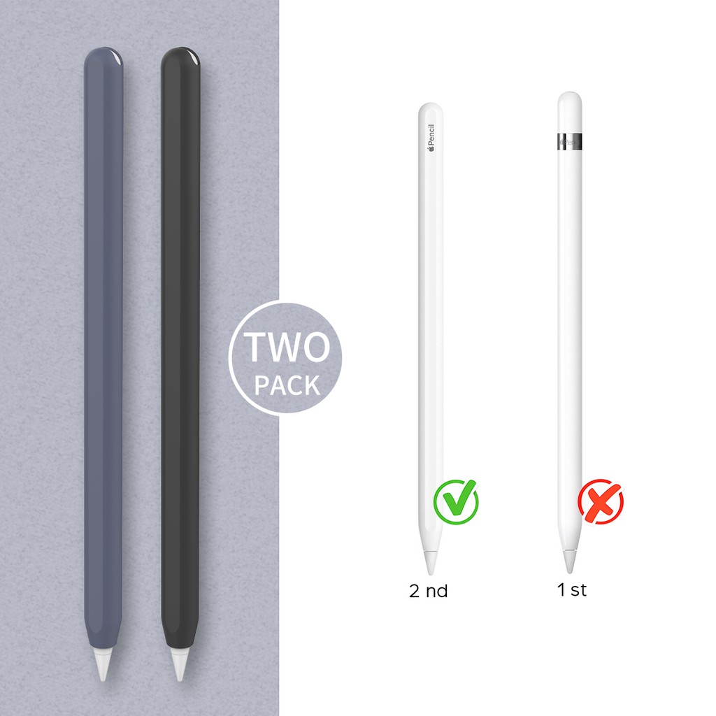 Ốp Case Apple Pencil 2 Silicone Cao Cấp Thương Hiệu Aha Style Combo 2 Màu