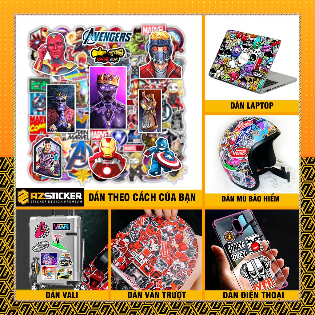 [Set 100+] Sticker  Marvel Chipi | Dán Nón Bảo Hiêm, Điện Thoại, Laptop, Bình Nước...Chống Nước, Chống Bay Màu