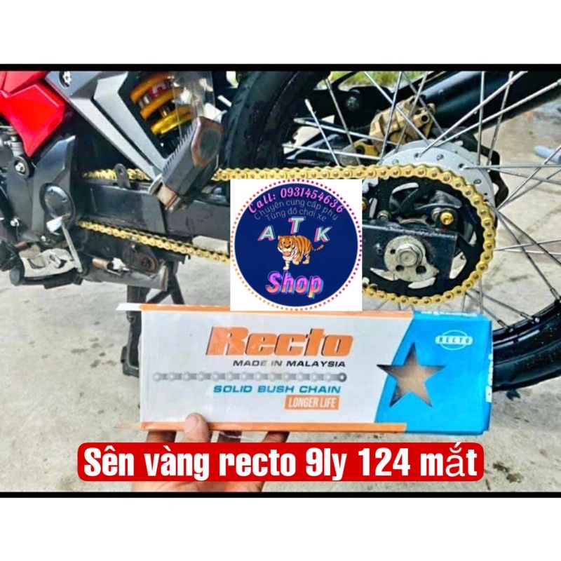 Sên Vàng RECTO 9ly hàng chính hãng size 124L/132L
