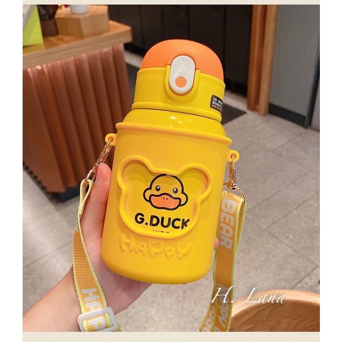 BÌNH NƯỚC VỊT SIÊU CUTE CÓ DÂY ĐEO