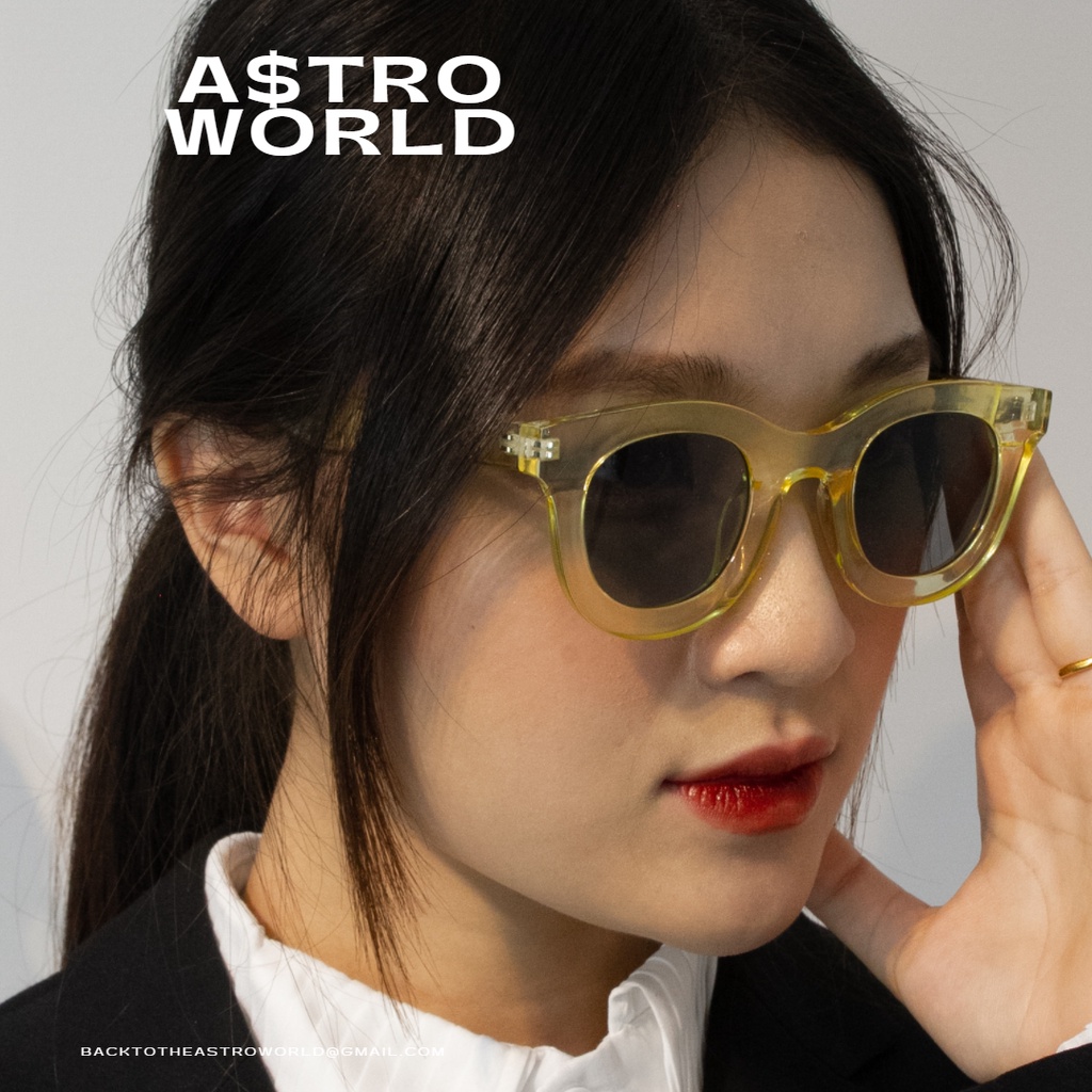 A$troWorld Quasar Kính Râm thời trang mắt Tròn + Bao Da bảo quản + nước/khăn lau kính + Exclusive Gift