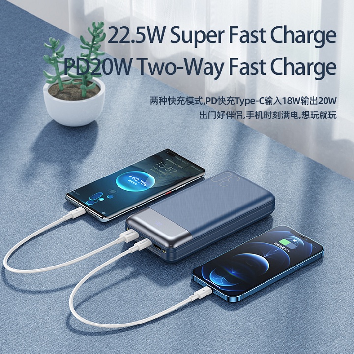 Pin dự phòng sạc nhanh Remax RPP-199 30000mAh hỗ trợ QC3.0 PD 20W tích hợp 04 cáp sạc vào, ra đa năng Max 22.5W