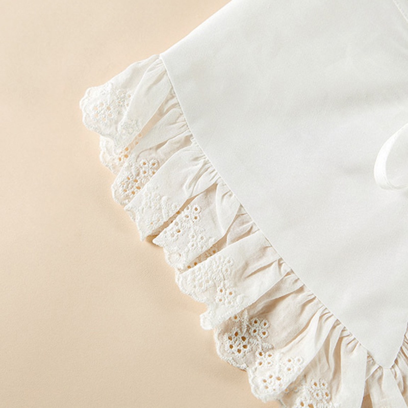 Cổ Áo Giả Vải Cotton Viền Ren Họa Tiết Hoa Phong Cách Hoàng Gia Dành Cho Nữ