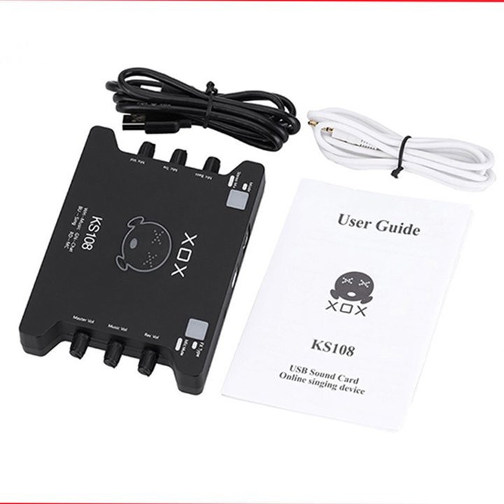 Sound card âm thanh XOX KS108 - thiết bị thu âm livestream hát karaoke