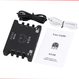 Sound card âm thanh XOX KS108 - thiết bị thu âm livestream hát karaoke,hàng chuẩn Phuzinshop