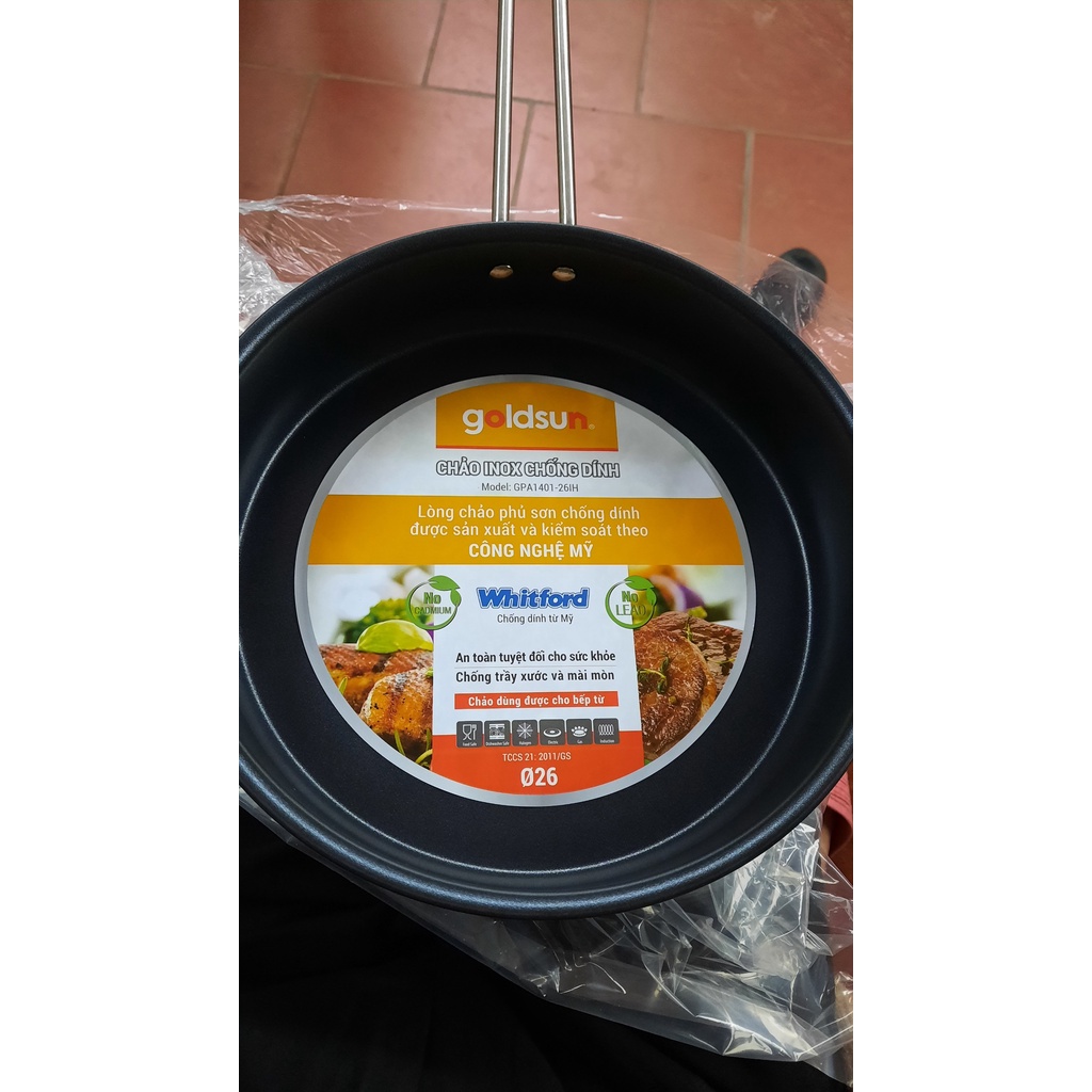 Chảo inox chống dính Goldsun GPA1401-26IH