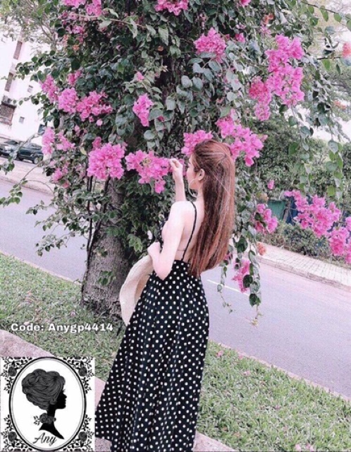 Đầm 2 dây bị hở lưng ( dây có thể tự tăng chỉnh ) - Freesize dưới 52kg - Carotshop | BigBuy360 - bigbuy360.vn