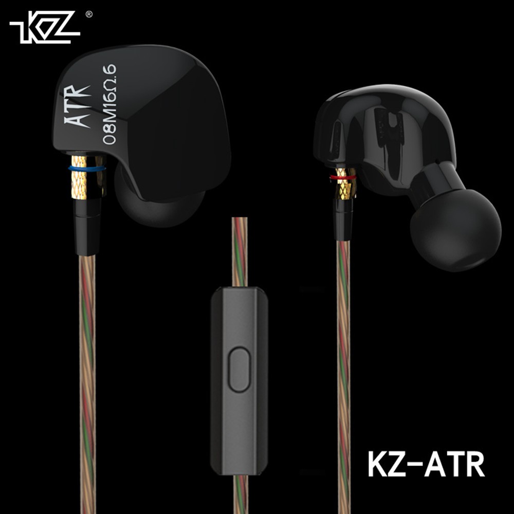 KZ ATR Copper Driver HiFi Sport Headphones In Ear Earphone For Running Stereo With Microphone Headset Game Music Earbuds