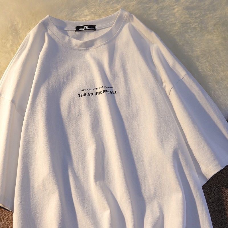 Áo thun cotton tay lỡ dáng rộng unisex _ The An Undo