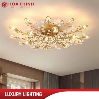 (Bảo hành 2 năm) Đèn ốp trần bông tuyết pha lê , trang trí phòng ngủ phòng khách cao cấp
