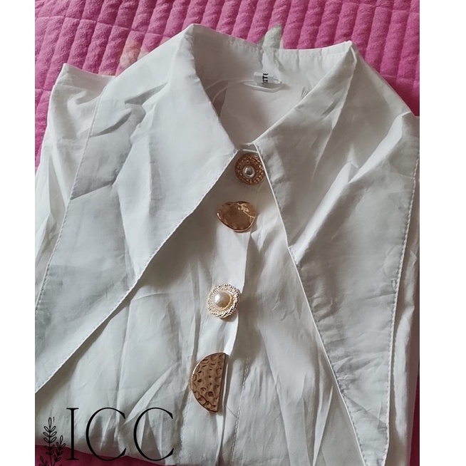 [ORDER] Áo sơ mi công sở sang trọng thanh lịch hàng nút cách điệu tay phồng MORAN AO014