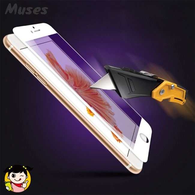 Muse07 3D Full Coverage Blue Ray Tempered Glass Screen Protector for iPhone 6/6 Plus, 6s/6s Plus, 7/7 8/8