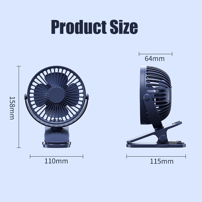 720° Quạt Mini 3 Tốc Độ Kèm Sạc Siêu Tốc Tiện Dụng Cho Gia Đình/ Văn Phòng
