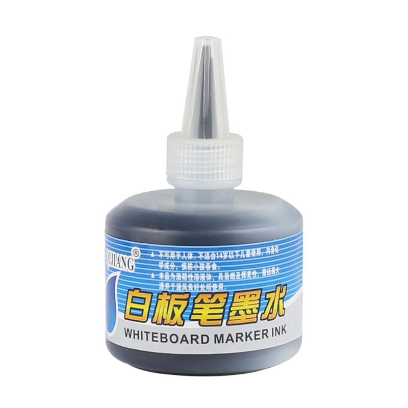 Lọ mực 50ml màu đen/đỏ cho bút viết bảng trắng dùng cho văn phòng/trường học