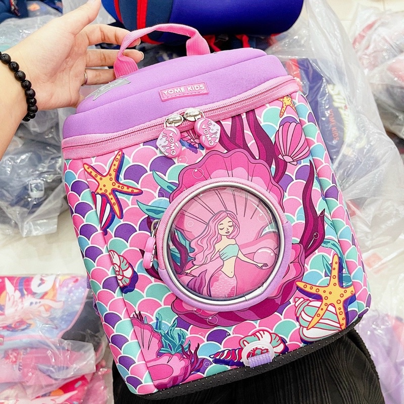 TNS - Balo cho bé   Yomie kids backpack-màu sắc dễ thương cho bé mẫu giáo, cấp 1-tone hồng