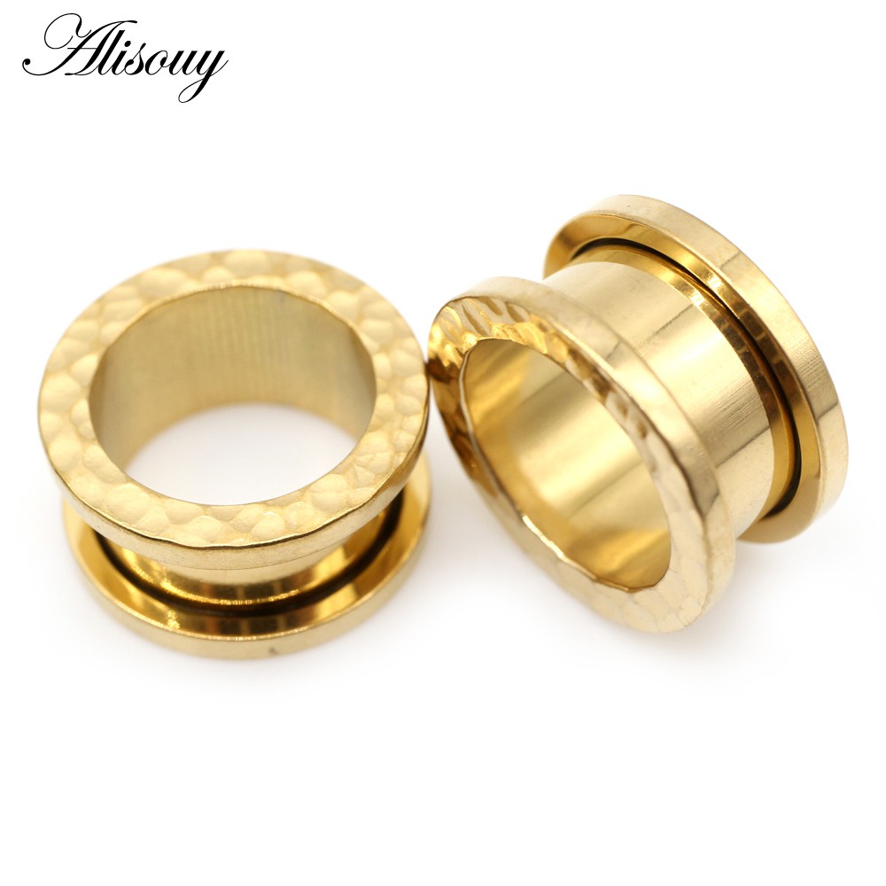 Alisouy Set 2 Khuyên Nong Tai Hình Nhịp Tim Bằng Thép Không Gỉ